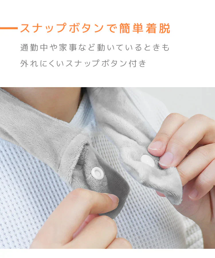 【Lサイズ】【ライトグレー】PCM ネックウォーマー おしゃれ カバー付 ホットリング 電子レンジ加熱可 ウォームリング ネックヒーター リング カイロ あったかリング 防寒リング カイロリング 首 あったか 軽量 繰り返し 寒さ対策 防寒グッズ