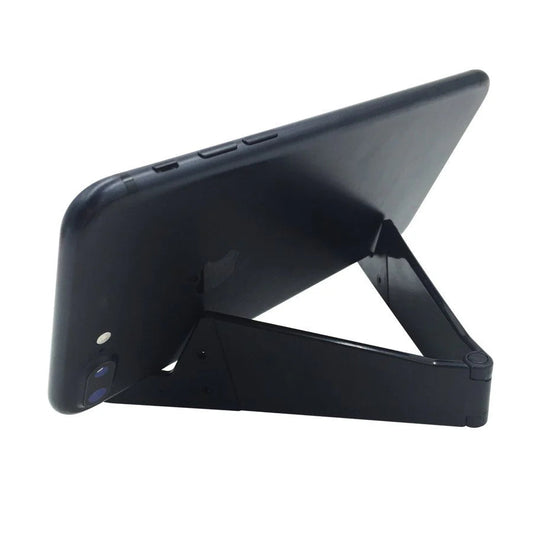 スマホスタンド 黒 薄くて軽量 iPhone ポータブルフォールドスタンド slimstand 折り畳み式 卓上ホルダー 各種タブレット フォンSansung Oppo Xperia