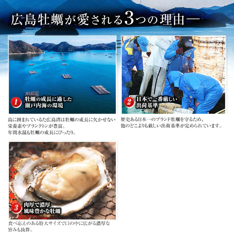 広島県産カキ1kg 冷凍（解凍後800g/35-40粒前後/Lサイズ）