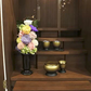 【花器付き】枯れない仏花　麗蘭（れいらん） 中サイズ　（単品） 仏花 プリザーブドフラワー 枯れない お彼岸 彼岸 喪中 法事 仏壇 仏壇用 一周忌 三回忌 お供え花