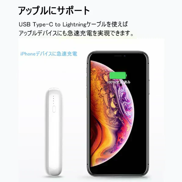 【ホワイト】モバイルバッテリー 13000mAh QuickCharge3.0 携帯充電器 急速充電 残量表示ラン iPhone/iPad/Android/Type-C対応 スマホ/タブレット対応 PSE認証