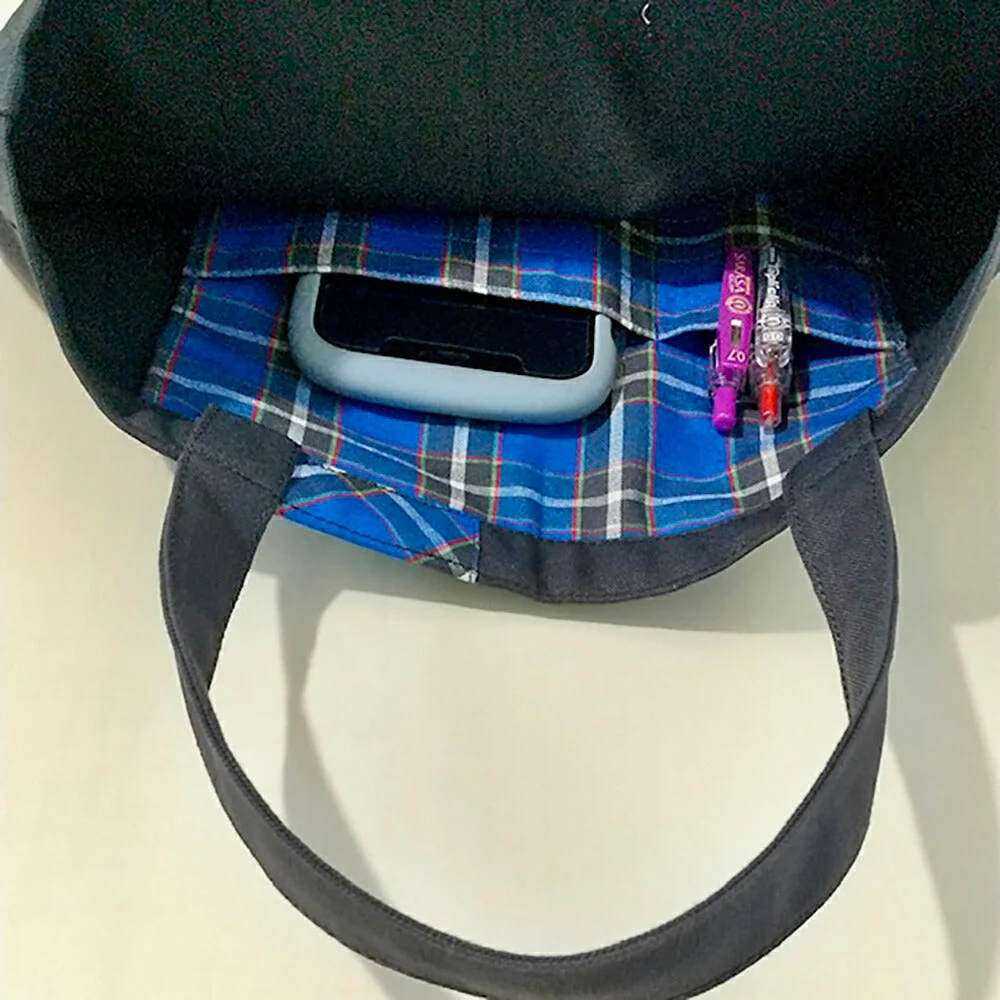 神戸タータン ビジネストート グレー タータンチェック バッグ 鞄 カバン トートバッグ【送料込み】【お届け不可地域：北海道・沖縄・離島】