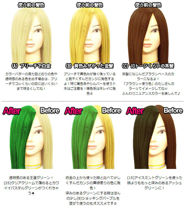 エンシェールズ カラーバター 200g ヘンプグリーン ヘアカラー トリートメント ヘアマニキュア ヘアケア クリップジョイント マニキュア インナーカラー ダメージヘア ブリーチヘアー