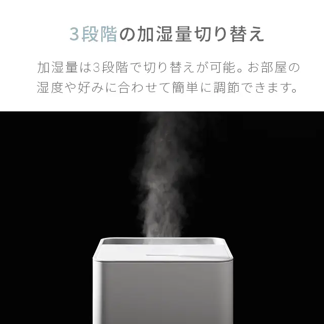 （ホワイト） 超音波加湿器【1年保証】【エコ得】