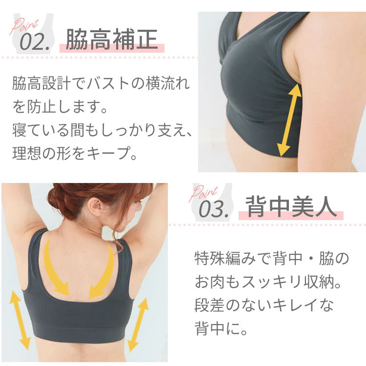 【ホワイト/3L-4L】 ナイトブラ 《ラクブラ24 ノーマル》 育乳ブラ 大きいサイズ ブラジャー インナー ノンワイヤー お試し ルームウェア 小胸 育乳 楽ブラ 脇肉 ブラ おやすみブラ 下着 レディース かわいい  / Premina プレミーナ