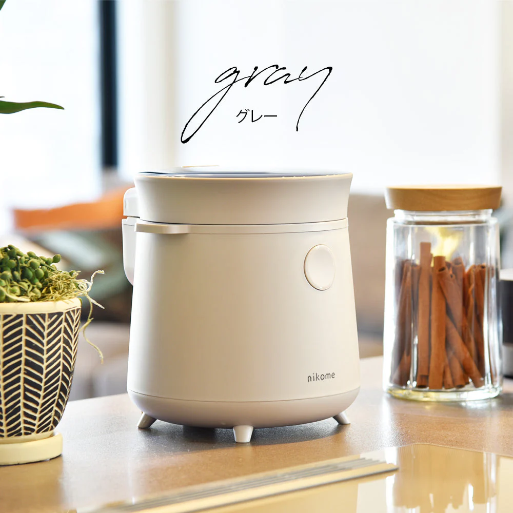 [グレー]　炊飯器 一人暮らし 2合 おしゃれ 多機能 安い 家庭用 キッチン家電 レシピ付 グレー チャコールグレー 黒 調理家電 [ マルチライスクッカー VT-MRC ] ヴァーテックス VERTEX nikome ニコメ 母の日 プレゼント 新生活