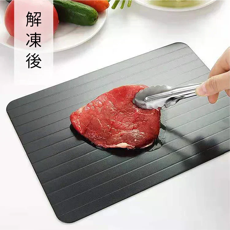 解凍プレート 「パールブルーSサイズ」 急速解凍 解凍用プレート 解凍板 解凍 解凍皿 肉 魚 冷凍食品 エコ 時短 時間短縮 便利グッズ 超薄型 キッチン 家庭用