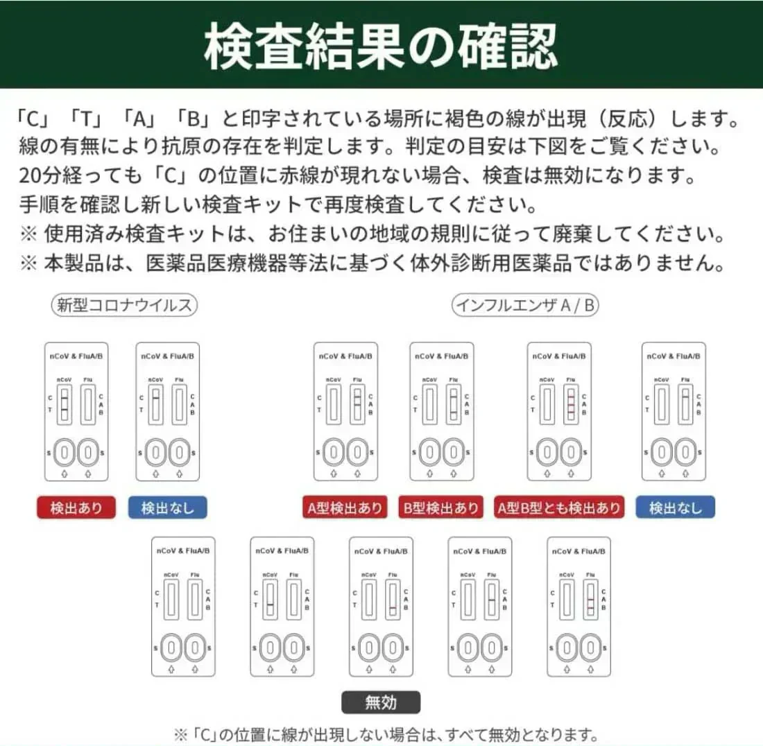 【 2個セット 】インフルエンザウイルスA/B 3種抗原同時に対応 自宅検査 返送不要 コロナ検査キット唾液 セルフ検査キット 検査キット 痛くない 鼻腔検査 5分検出 インフルエンザ検査キット 高原検査キット 研究用 送料無料