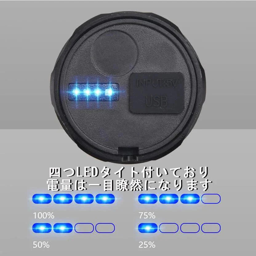 懐中電灯 LED 充電式 強力 LEDライト ハンディライト ズーム機能 フラッシュライト 充電式 強力 多モード 小型 軍用 作業灯 停電 爆光 防災グッズ防水