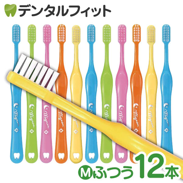 歯科用 Mignon-ミニョン- 子供用 歯ブラシ Mふつう 袋入り 12本入【Ciメディカル 歯ブラシ】【メール便送料無料】