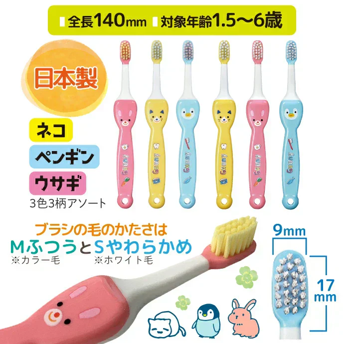 歯ブラシ Ciキッズ歯ブラシ グニー Mふつう 1箱(12本入)【メール便送料無料】
