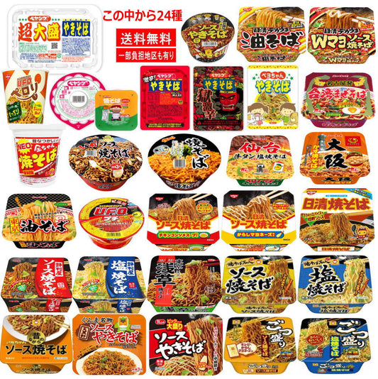 にぎわい広場  カップ焼きそば ニュータッチ 日清 マルちゃん 金ちゃん 明星食品 大黒食品 ペヤング サッポロ一番 24種セット
