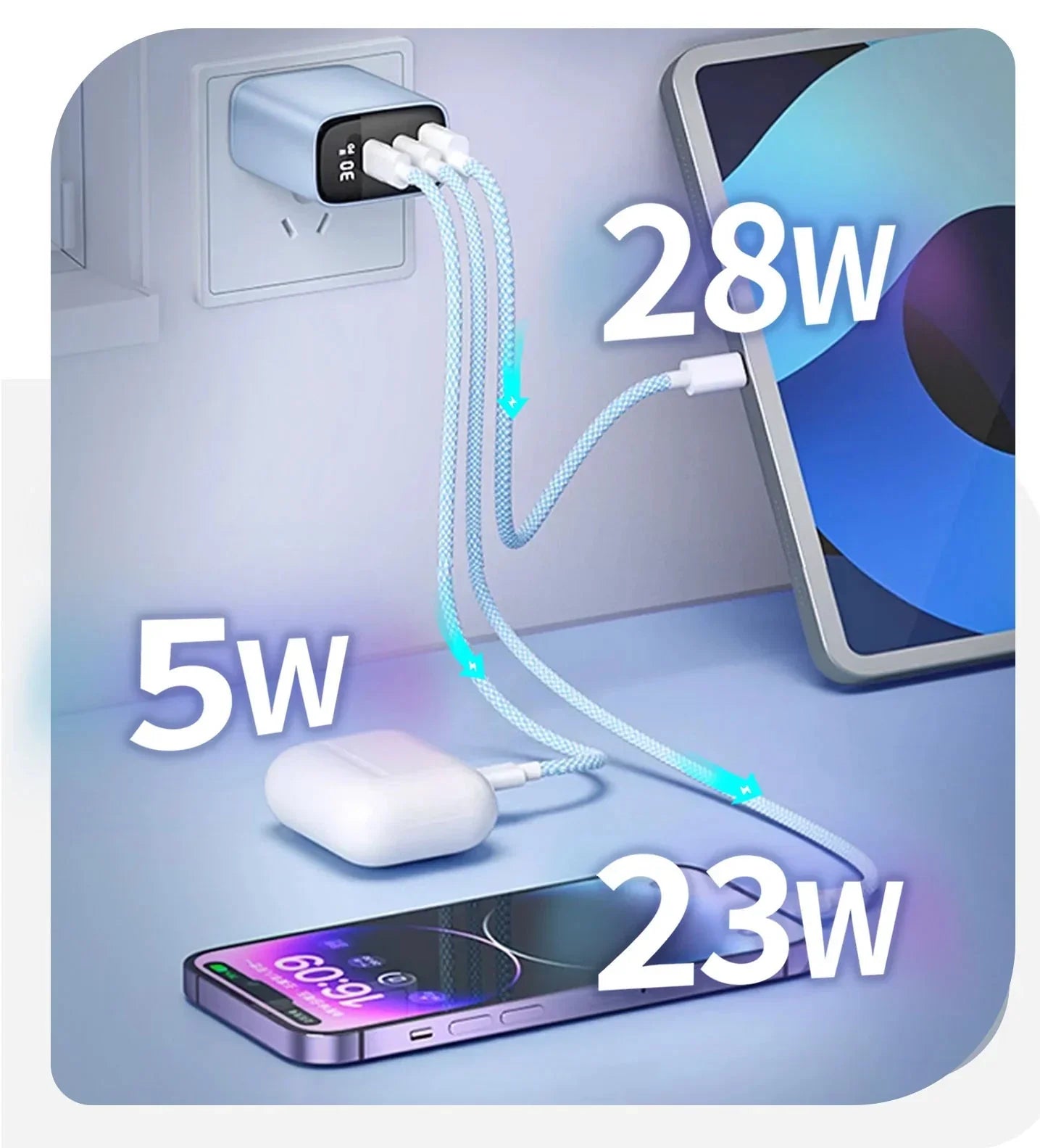 【店長大暴走！爆安秒殺セール！】【30W超小型急速充電器！！】＼シーフォーム 1個／充電器 30W USB充電器 Type-C 急速充電器 携帯充電器 PSE認証済み スマホ充電器 急速充電 3ポート 3台同時 タブレット 携帯充電器iPhone 15 / 14 / 13 iPad Android対応