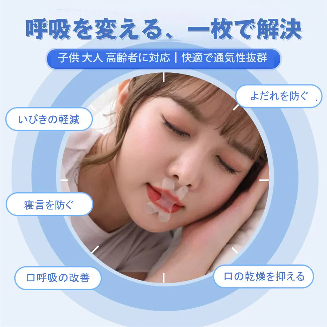 口呼吸 防止 テープ 360枚入 鼻呼吸 口閉じ マウステープ 矯正 改善 通気性 蒸れない 跡残りなし 睡眠 いびき 乾燥 寝言 よだれ 軽減 対策 子供 大人 男女 対応