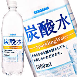 サンガリア 炭酸水 1LPET×24本［12本×2箱］［賞味期限:4ヶ月以上］北海道、沖縄、離島は送料無料対象外［送料無料］【5?8営業日以内に出荷】