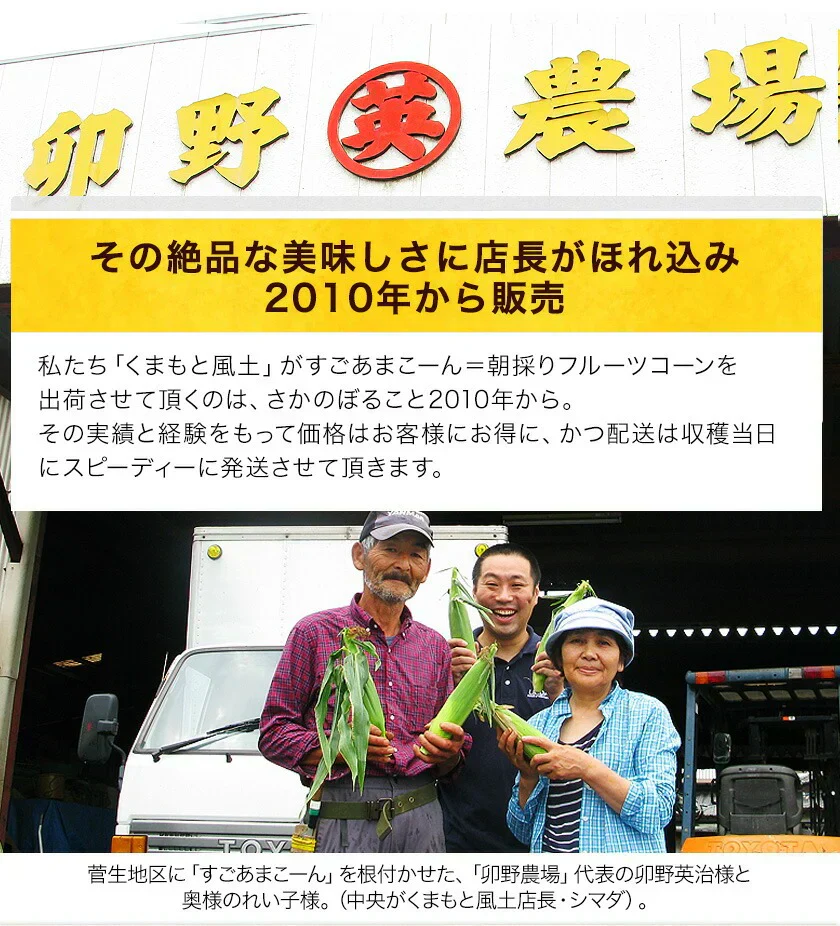 【TVで紹介】とうもろこし 卯野農場 すごあまこーん 12本入り 【3L~Lサイズ / 約3.6kg-4.8kg前後】  朝採り スイートコーン 《7-14営業日以内に発送予定（土日祝除く）》