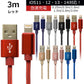 【3m】【レッド】iPhone 充電 ケーブル 断線しにくい 急速充電 2m 1.5m 1m 50cm 25cm データ 充電器 Lightningケーブル ライトニングケーブル スマホ アイフォン usb iPad iPhone 13 12 SE3 SE2 11 XS MAX X XR Pro Max mini