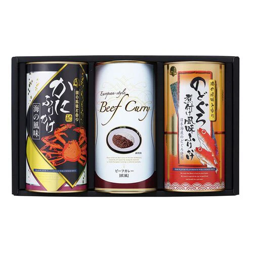【終売】味工房 特選ギフト （かにふりかけ、のどぐろ煮付風味ふりかけ、欧風ビーフカレー）