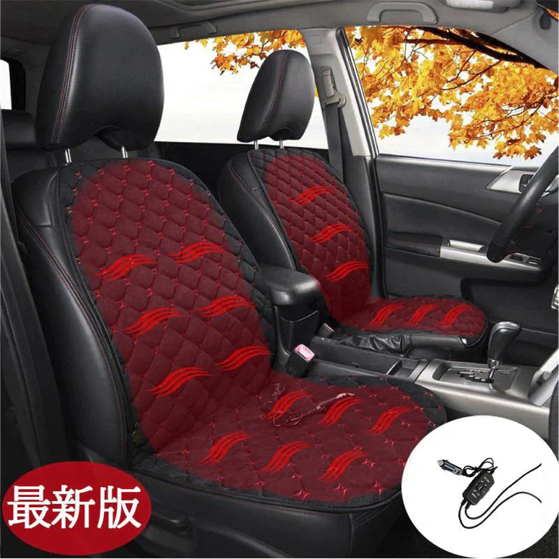 車 シートヒーター ホットカーシート　ヒートクッション　車載クッション ヒートシートカバー 一体型　二段階調節可能　過熱防止機能 滑り止め w094