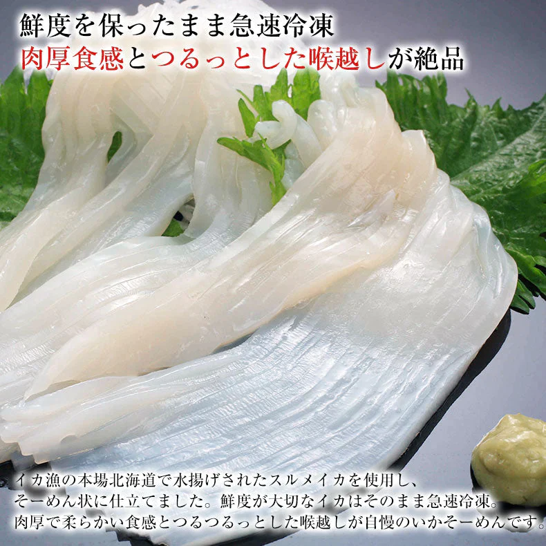 いかそーめん 6人前 2人前×3セット 北海道産 専用たれ付き