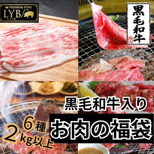 【黒毛和牛＆LYB豚入り】お肉の福袋（2kg6種以上）15000円相当