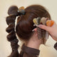 (A03グレー)プリングヘアゴム くるくる ヘアアクセサリー ハート オシャレ 髪飾り ヘアゴム コイルポニー ワイヤーポニー まとめ髪 プチプラ