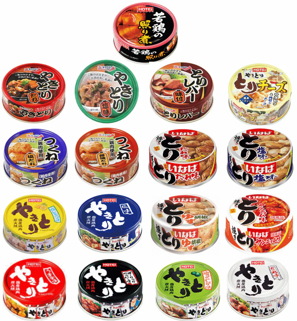 【缶詰】いなば食品 ほていフーズ キョクヨー缶詰 鳥だらけ18缶セット つくね レバー たれ味 塩味 柚子こしょう味 ガーリックペッパー味 照り焼 18缶セット