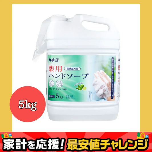 カネヨ石鹸 薬用ハンドソープ 泡ポンプ/液ポンプ兼用 シトラスの香り 5kg