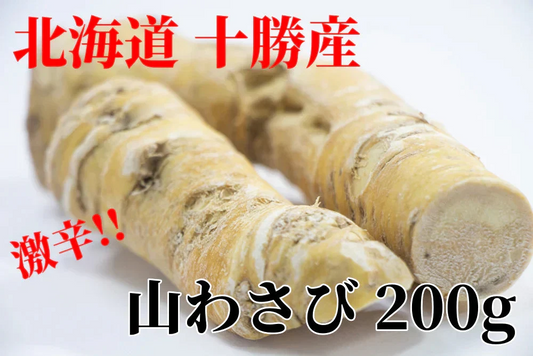 【激辛!!北海道十勝産の山わさび】 北海道 十勝産 山わさび お試し価格 セット販売 ホースラディッシュ 西洋わさび 野菜 わさび (200g)