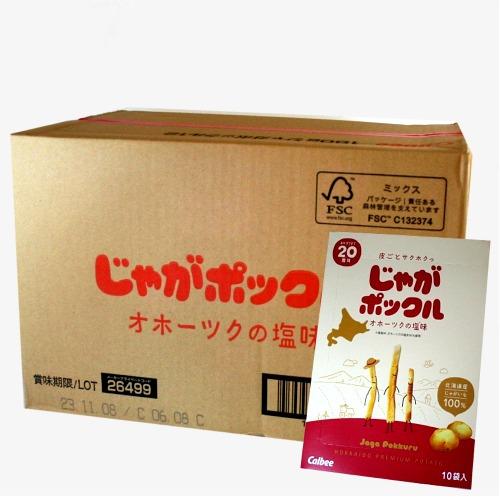 【送料無料】じゃがポックル12個セット オホーツクの塩味 10袋入 カルビー/Calbee 北海道限定【ケース買い】