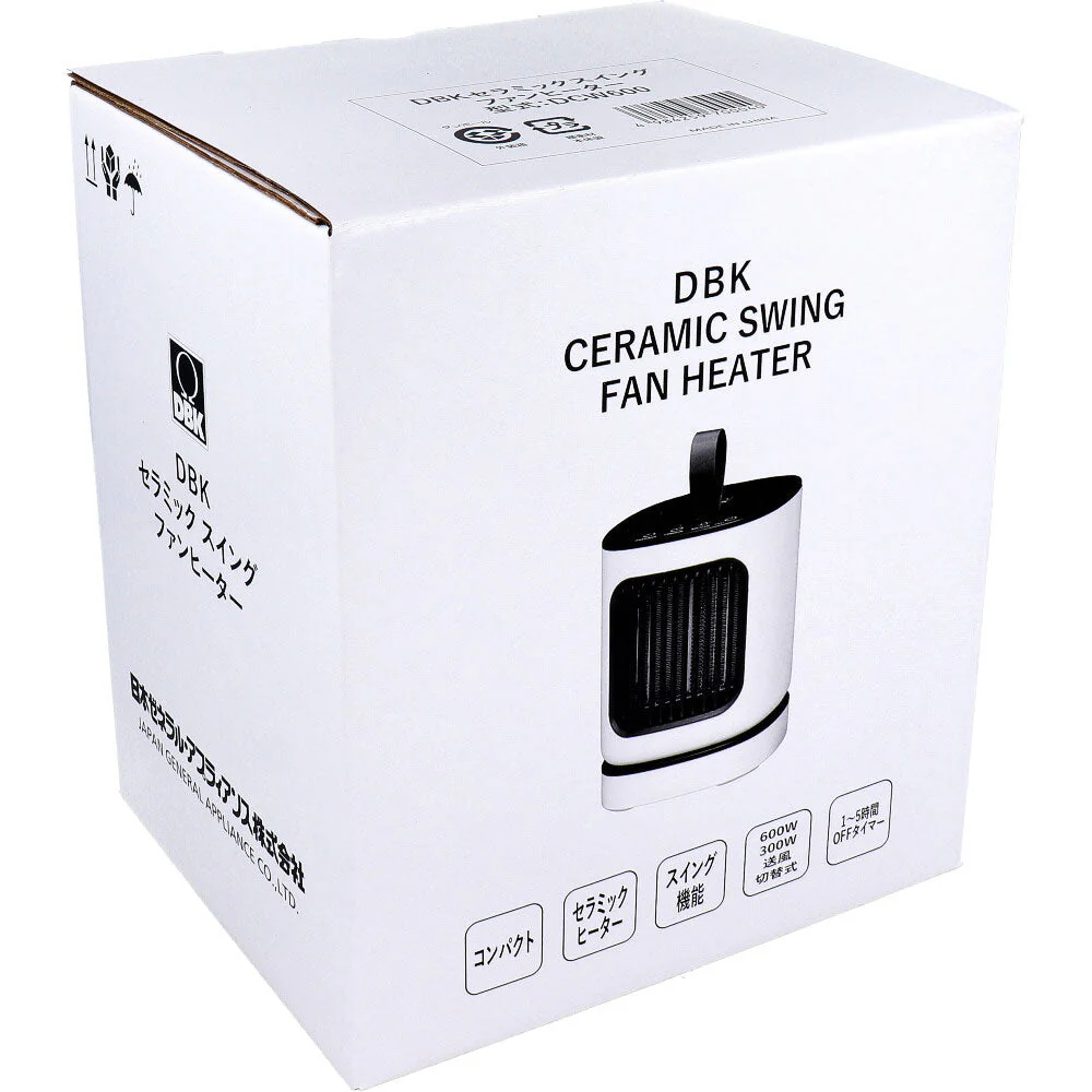 日本ゼネラルアプラィアンス DBK セラミックスイングファンヒーター DCW600 単相100V