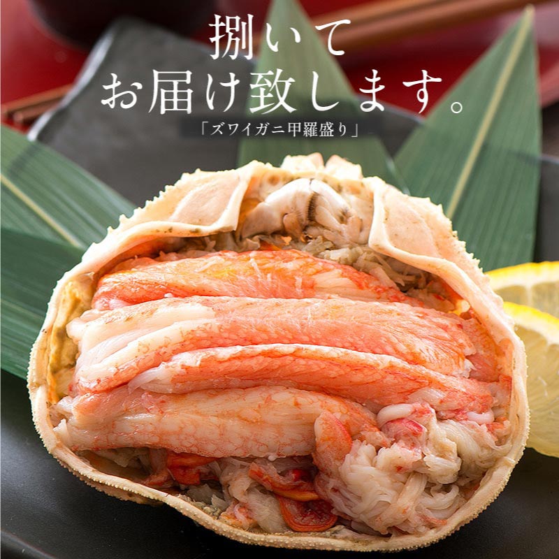 ズワイガニ 甲羅盛り 中サイズ×3個（甲羅横幅 約11cm）日本海産 ずわい蟹 海鮮 ずわい甲羅盛り ズワイ ずわい 高級グルメ 食品 食べ物 お中元 御中元