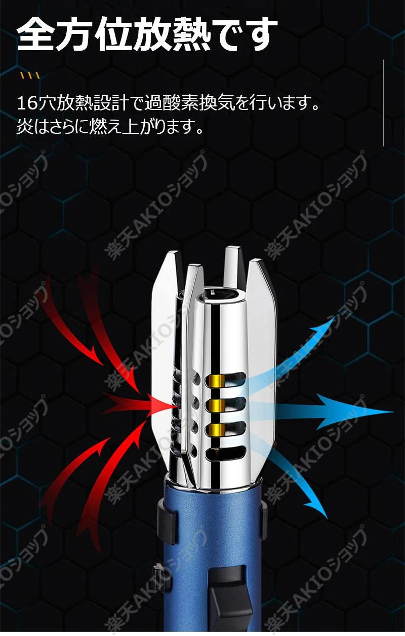 ガストーチパパーナ 注入式 ガスライター 防風 キャンプ 火起こし 軽量 小型 携帯便利 アウトドア 防災グッズ 非常用 父の日 s123C(レッド)