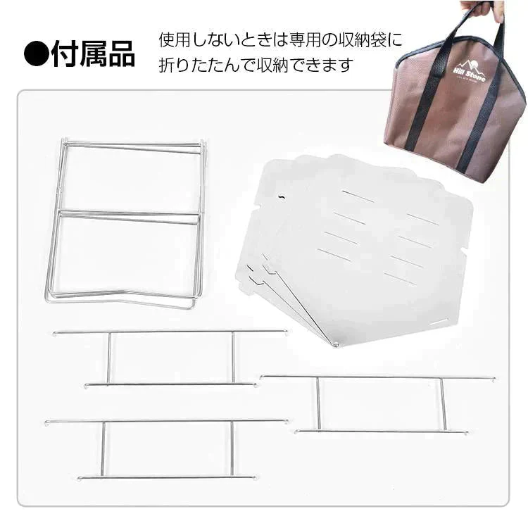焚き火 台 ソロ キャンプ ソロ活 BBQコンロ 薪 バーベキュー 折りたたみ ステンレス 軽量 コンパクト 携帯 組立 簡単 料理 アウトドア 焚火