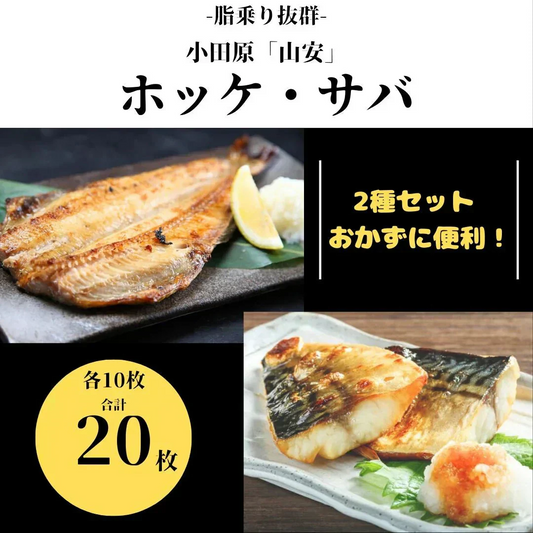 サバ&ホッケ 各10枚セット 小田原「山安」ホッケ 鯖 肉厚 朝食 おかず 魚 干物 和食 切り身 簡単調理