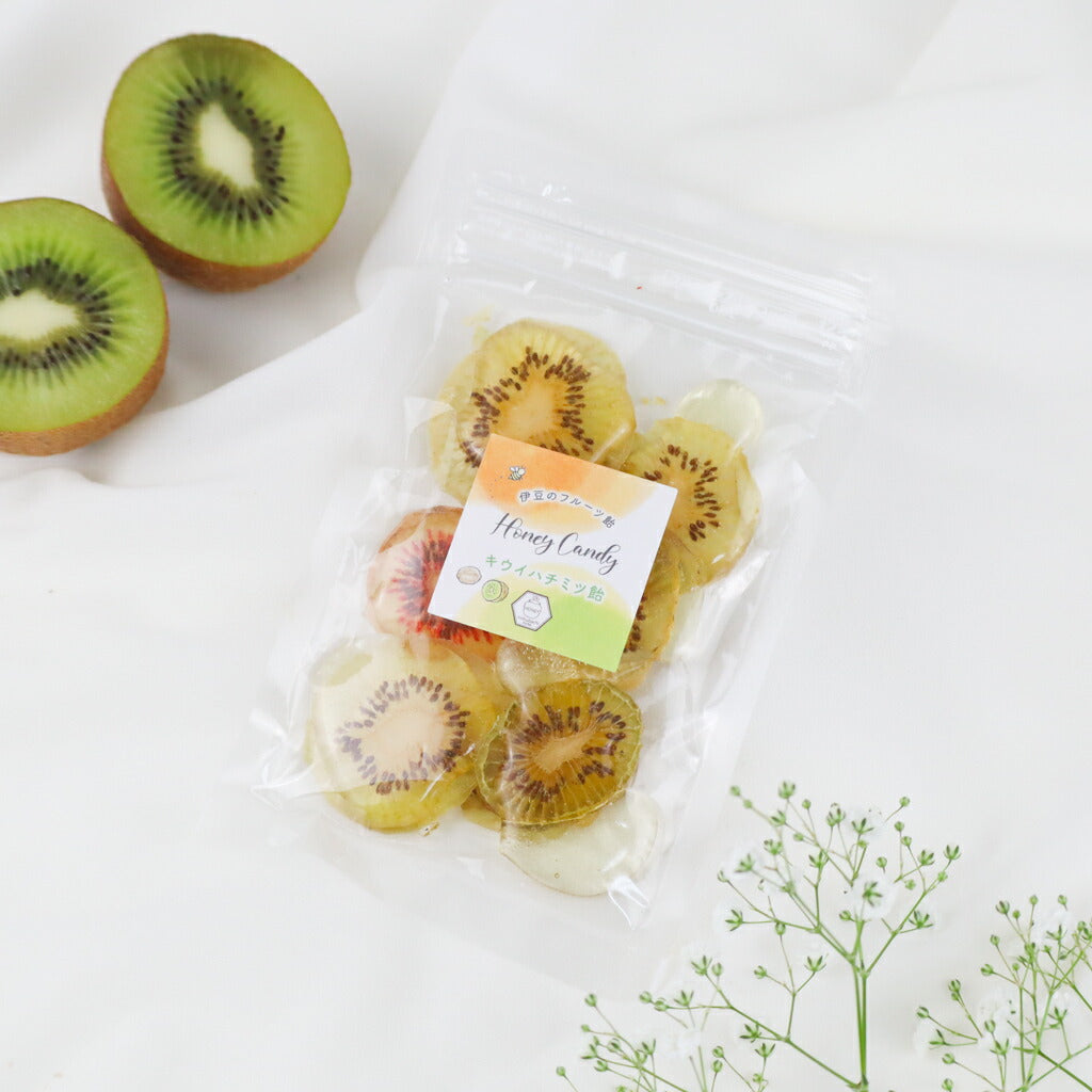 伊豆の手作りフルーツ飴 ドライキウイ飴 伊豆稲取産キウイ使用 国産ハチミツ