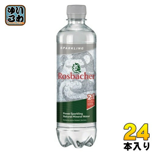 ロスバッハー パワースパークリング 500ml ペットボトル 24本入 炭酸水 硬水 バランスミネラルウォーター