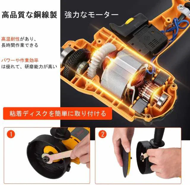 電動ポリッシャー 700Ｗ強力モーター 研磨機 研磨パッド付父の日 ポリッシャー 電動 無段変速可能 サンダポリシャー 六級変速 車磨き