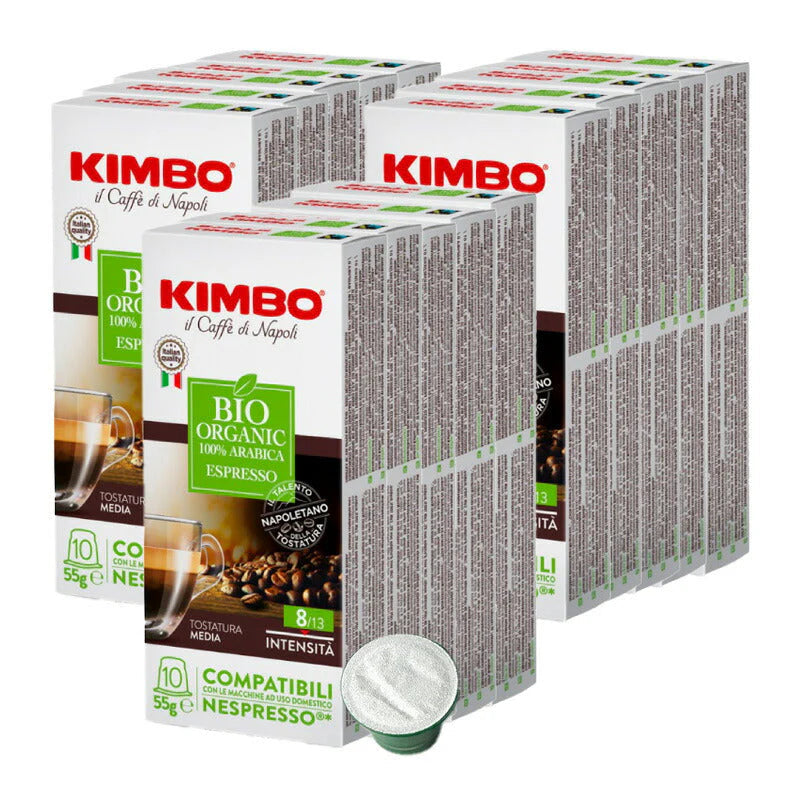 KIMBO キンボ イタリア産 ネスプレッソ 互換 カプセルコーヒー オーガニック×15箱（150カプセル）【2?3営業日以内に出荷】[送料無料]  コーヒー イタリア 珈琲 コーヒー豆 ホットコーヒー アイスコーヒー NESPRESSO ブラックコーヒー 無糖