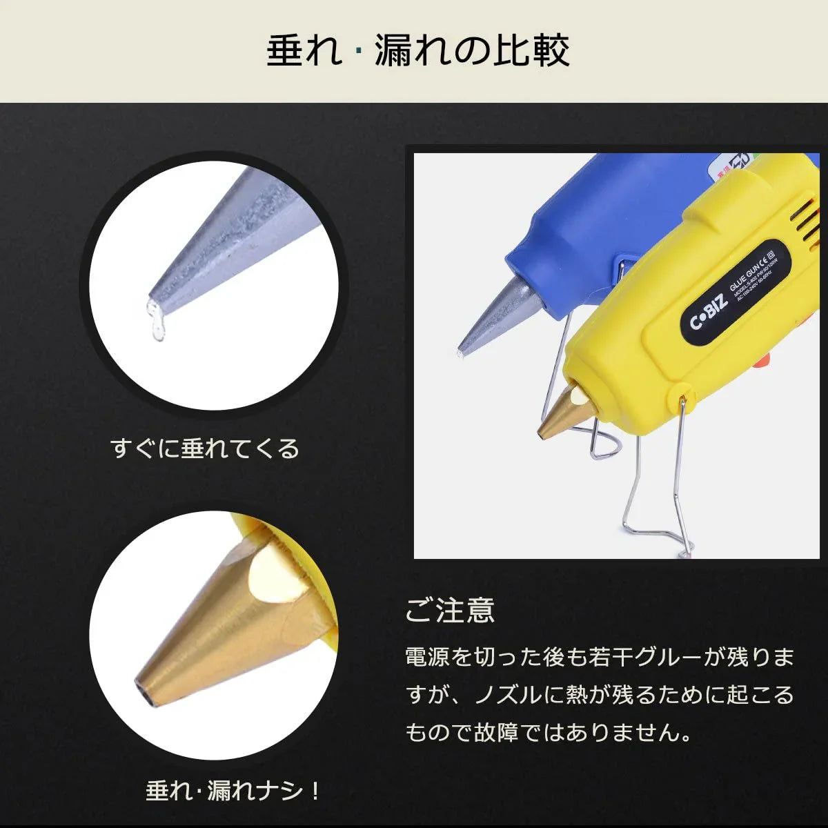 グルーガン プロ中大型　温度調整 高品質グルースティック10本付属 強力粘着 接着剤 デュアルパワー 高温タイプ DIY(w075h)