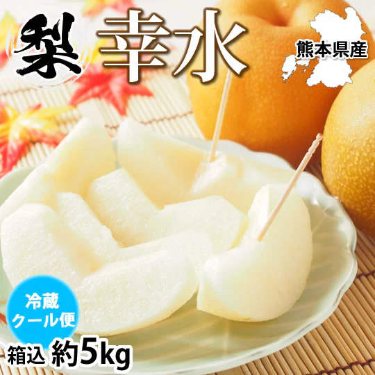 【7月下旬～8月上旬頃より順次出荷】幸水 梨 送料無料 クール便 訳あり 5kg 箱込 (内容量4kg+補償500g) お取り寄せ 熊本県産 ナシ 和梨