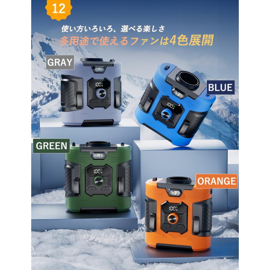 腰掛け扇風機 強力 腰掛けファン 2025最新モデル上位版 8000mA 卓上扇風機 扇風機 小型 腰当て 首かけ ハンディファン 冷却 携帯扇風機 熱中症対策グッズ xjj2027438-1(オレンジ)