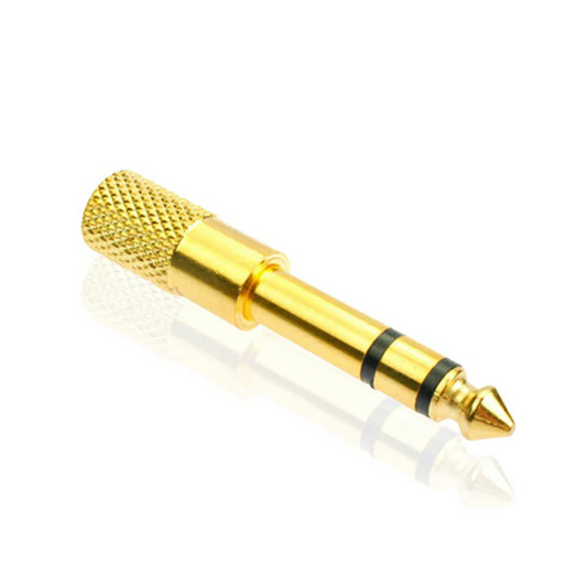 auxアダプター 金メッキ 6.5mmオス⇔ 3.5mmメス コネクタ 3.5AUXジャック AUXアダプタ ヘッドホン φ6.5mm φ3.5mm 変換 スピーカー イヤホン マイク 楽器