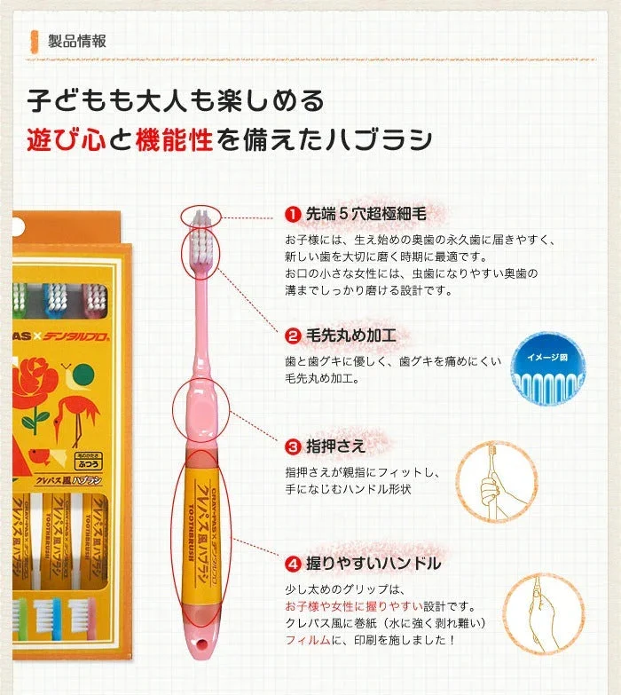 クレパス風ハブラシ 一箱(5本セット)【メール便送料無料】