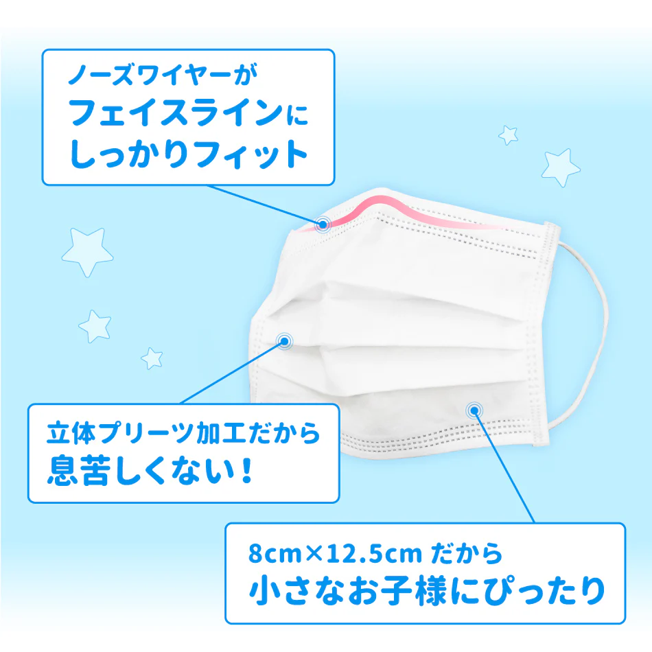 【こども用サイズ】【プリーツマスク】【200枚セット】お買い得　訳あり品　数量限定　箱潰れ　カラーマスク 　WEIMALL
