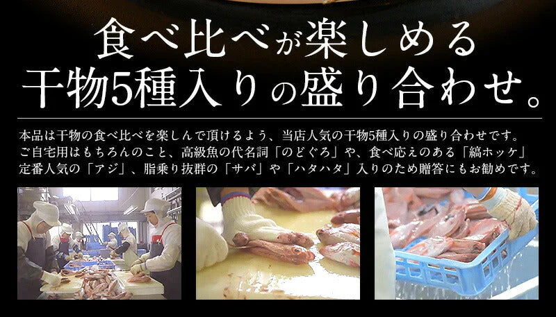 干物 詰め合わせ 5種 干物セット のどぐろ おつまみ 縞ホッケ アジ サバ ハタハタ 一夜干し おつまみセット 詰め合せ 美味しい つまみ 海鮮 贈り物 海鮮ギフトセット 酒のつまみ 酒の肴 母の日 プレゼント ギフト  母の日思いの 健康 実用的 父の日 子供 孫