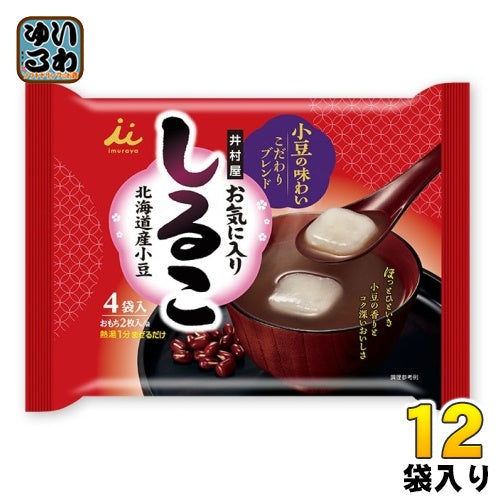井村屋 お気に入りしるこ 136g(34g×4袋) 12袋入 デザート 汁粉 おもち 甘味処