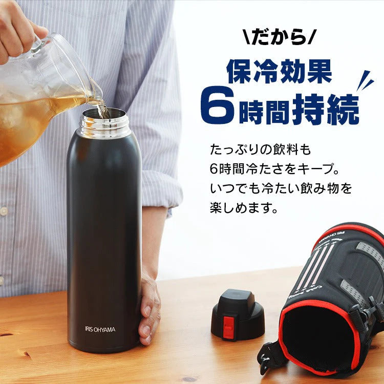【カートアップNG】アイリスオーヤマ  ステンレスケータイボトル ダイレクトボトル DB-1500 ブルー