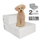 【ホワイト】ドッグステップ 犬 階段 ステップ 2段 ワイドタイプ 犬用ステップ スロープ 犬 犬用 ペット用 ペットステップ ペットスロープ クッション 踏み台 おしゃれ 小型犬 室内犬 段差解消 ヘルニア 脱臼 ケガ防止 高齢犬 介護 ペット用品