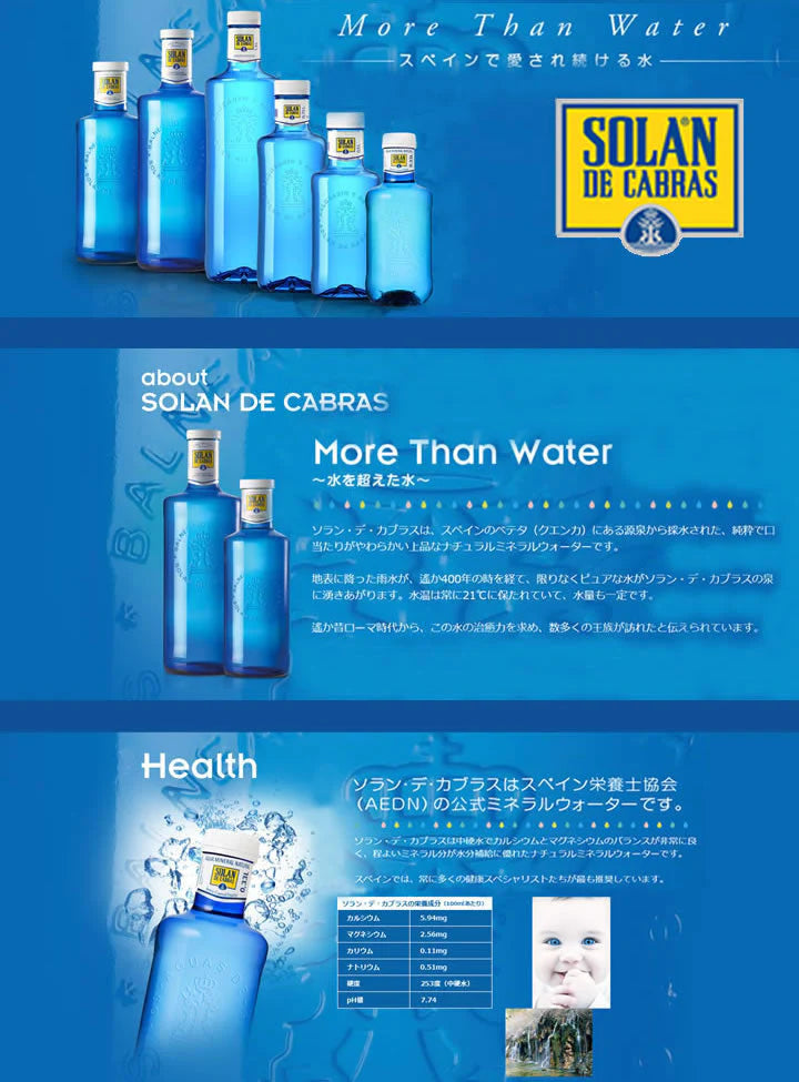 【全国配送対応】【1ケース】【送料無料】 SOLAN DE CABRAS ソランデカブラス スペイン 天然水 500ml 20本